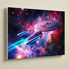 Listing image for Enterprise D Canvas Print 16x12 - UV Printed Wall Fan Art Decor