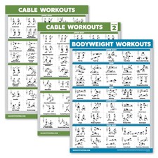 Listing image for Palace Learning 3 Pack - Cable Machine Workout Posters 18" x 24", LAMINATED