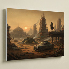 Listing image for Post-Apocalyptic Wasteland UV Print - 16x12 Sci-Fi Survivor Industrial Wall Art