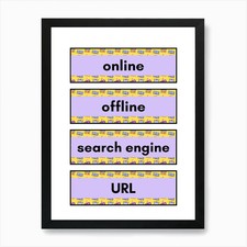 Listing image for Online Search Engine Art Print Framed Wall Art Poster Canvas Print Picture