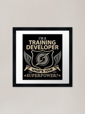 Listing image for Training Developer T Shirt - What I Framed Wall Art Poster Canvas Print Picture