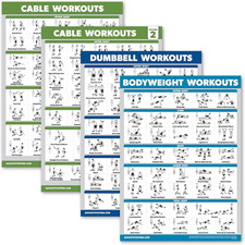 Listing image for Palace Learning 4 Pack - Cable Machine Workout Posters Volume 1 & Volume 2 + Dum
