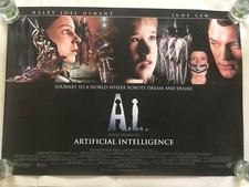 Listing image for A.i. ARTIFICIAL INTELLIGENCE (2001) UK cinema poster Spielberg Kubrick Jude Law