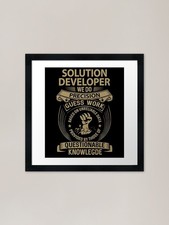 Listing image for Solution Developer T Shirt - We Do Framed Wall Art Poster Canvas Print Picture