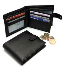 Listing image for Mens Leather Wallet RFID Blocking Soft Genuine Card Slots Id Window Coin Pocket