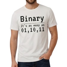 Listing image for Computer Science T-Shirt Men's Funny Binary Slogan Tee Programmer Software Gift