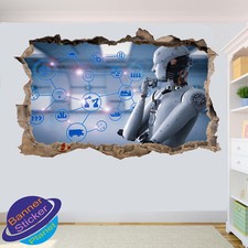 Listing image for ARTIFICIAL INTELLIGENCE ANDROID WALL STICKERS 3D ART POSTER MURAL DECAL VJ8