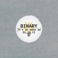 Listing image for Binary It's As Easy As 01 10 11 Computer Science Sticker #5486