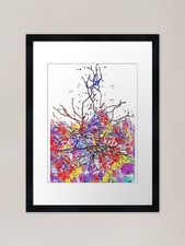 Listing image for Neuron synapses, neural network, me Framed Wall Art Poster Canvas Print Picture
