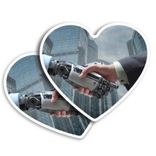 Listing image for 2x Vertical Vinyl Sticker Artificial Intelligence Technology Robot #50116