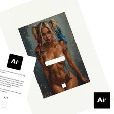 Listing image for A4 ART PRINT Harley Quinn Art Nude 5 ART by Ai2 Collectible Ltd Edition 1 of 1